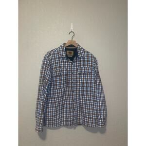 Boston Traders Button Up Flannel Shirt Jacket Shacket Luxury Vintage L Large